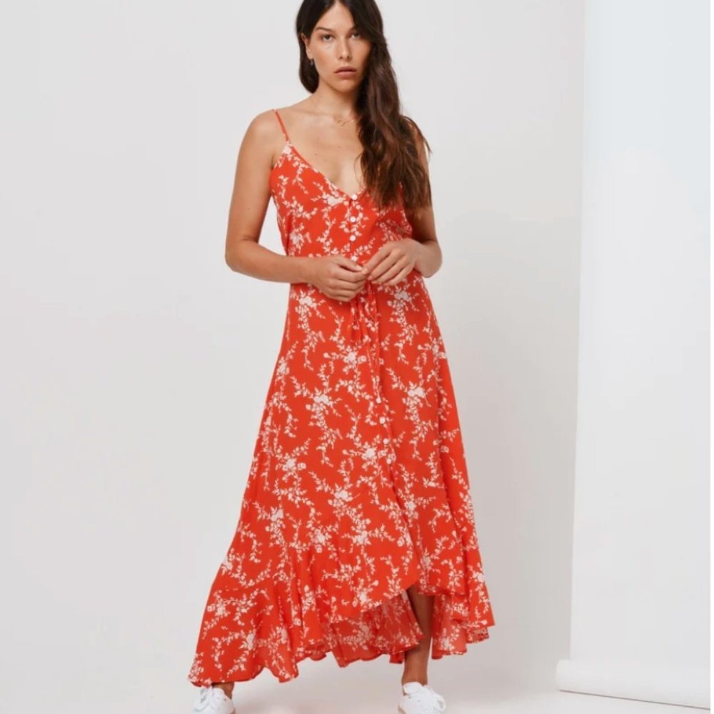 KIVARI Oasis Strappy Maxi Dress in Sz L - NWOT!!!